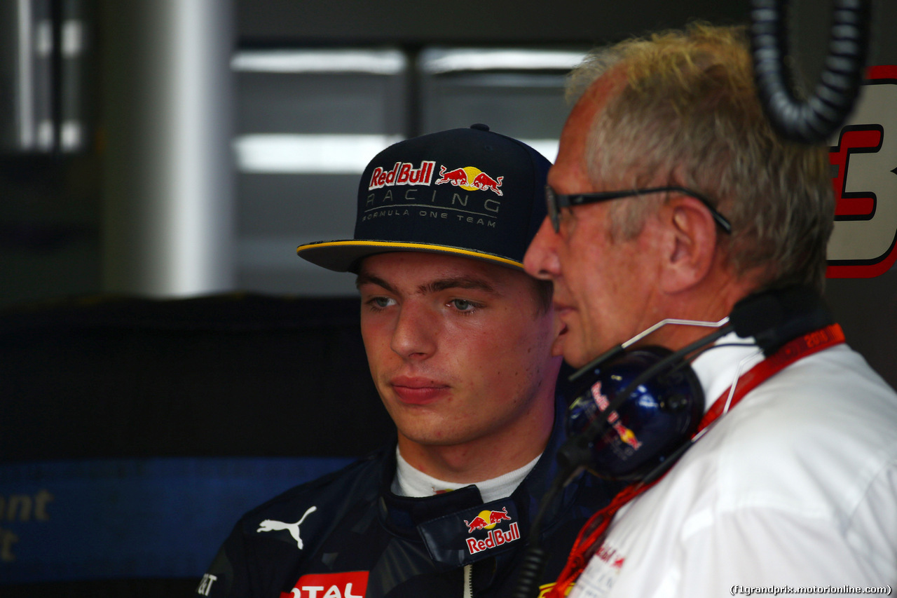 GP ITALIA, 02.09.2016 - Free Practice 1, Max Verstappen (NED) Red Bull Racing RB12 e Helmut Marko (AUT), Red Bull Racing, Red Bull Advisor