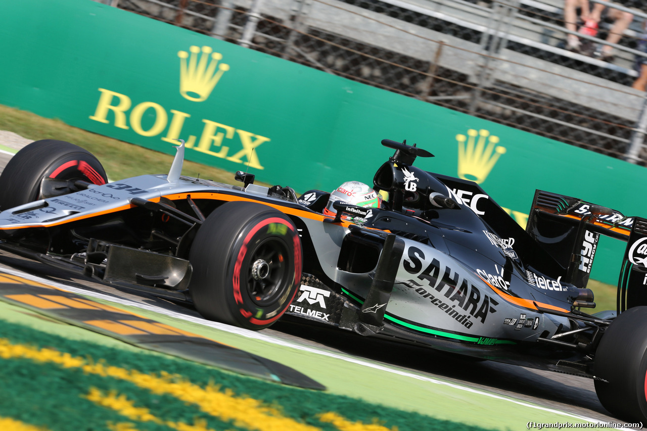 GP ITALIA, 02.09.2016 - Free Practice 1, Sergio Perez (MEX) Sahara Force India F1 VJM09