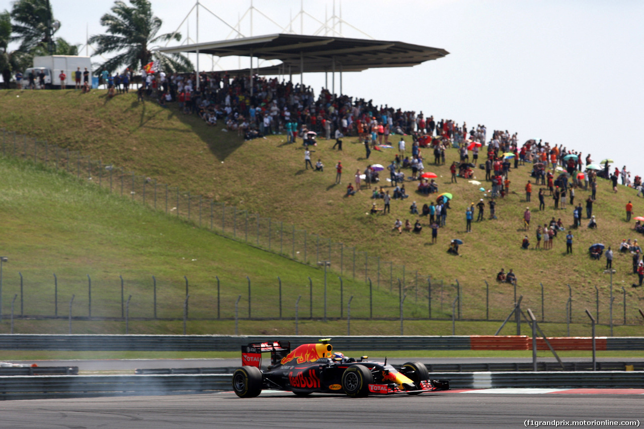 GP MALESIA, 02.10.2016 - Gara, Max Verstappen (NED) Red Bull Racing RB12