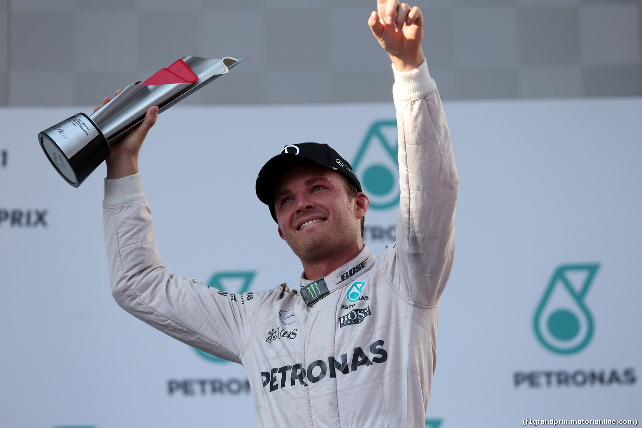 GP MALESIA, 02.10.2016 - Gara, terzo Nico Rosberg (GER) Mercedes AMG F1 W07 Hybrid