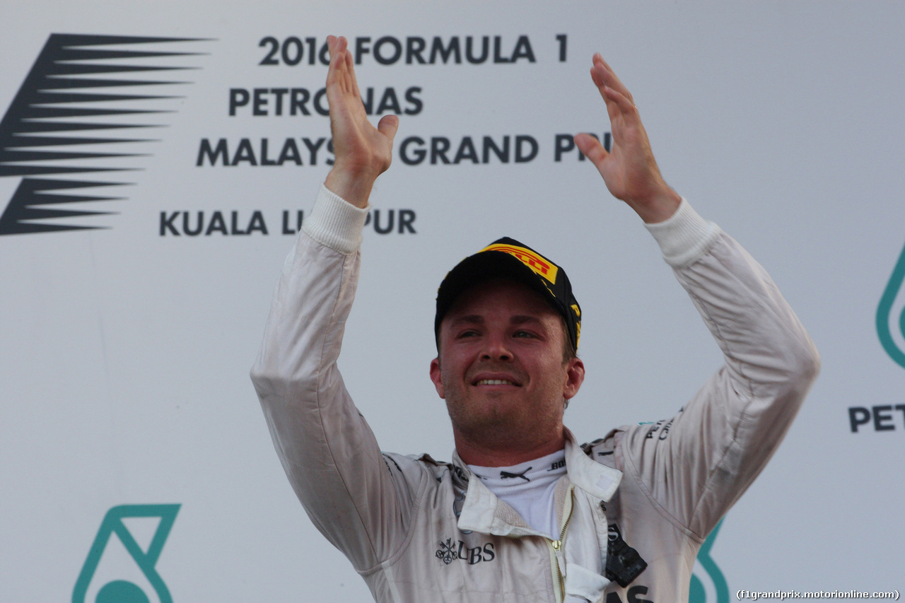 GP MALESIA, 02.10.2016 - Gara, terzo Nico Rosberg (GER) Mercedes AMG F1 W07 Hybrid