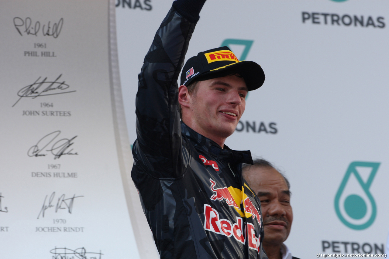 GP MALESIA, 02.10.2016 - Gara, secondo Max Verstappen (NED) Red Bull Racing RB12