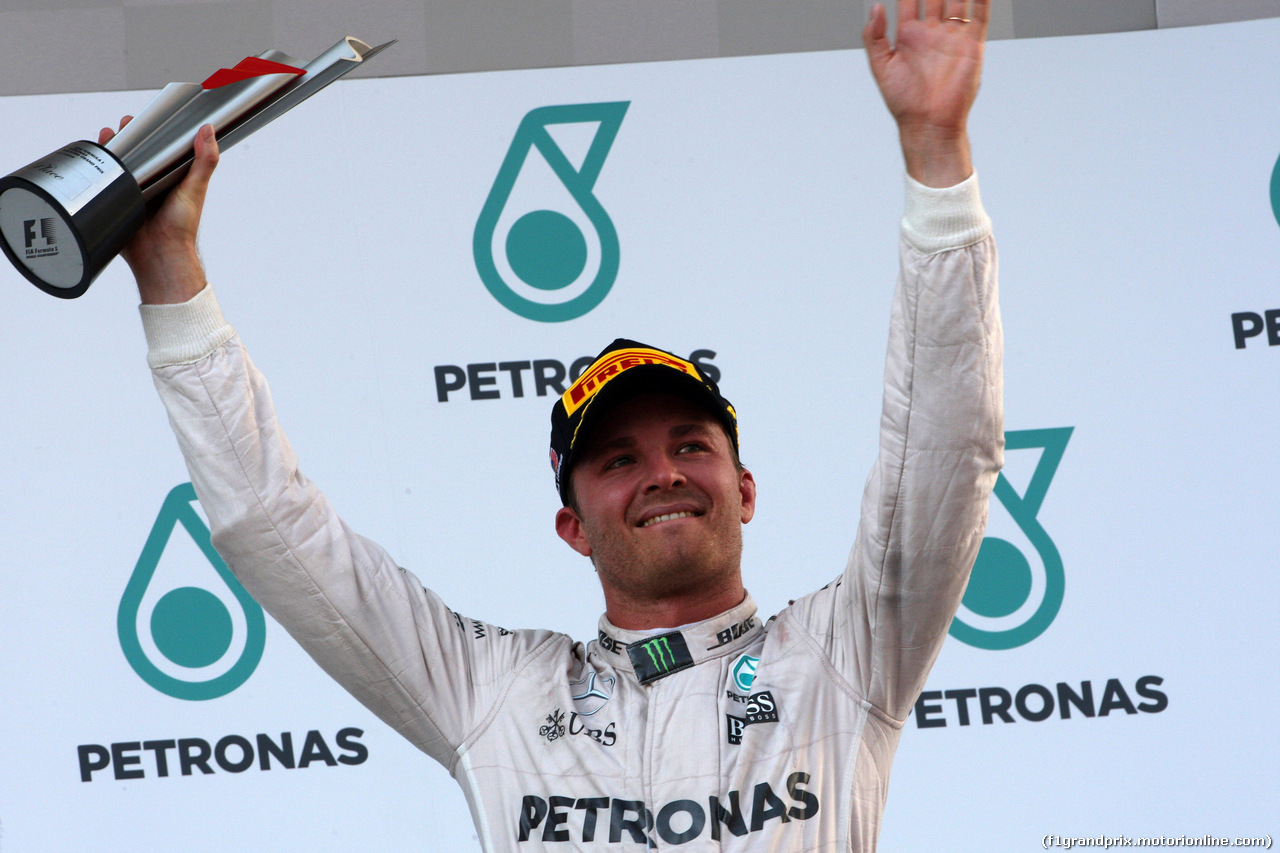 GP MALESIA, 02.10.2016 - Gara, terzo Nico Rosberg (GER) Mercedes AMG F1 W07 Hybrid