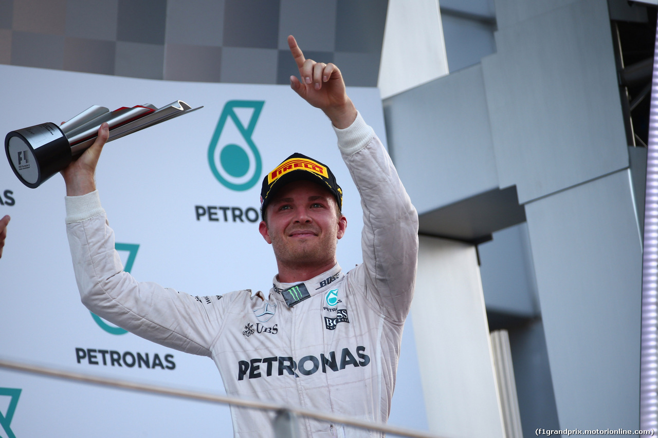 GP MALESIA, 02.10.2016 - Gara, terzo Nico Rosberg (GER) Mercedes AMG F1 W07 Hybrid