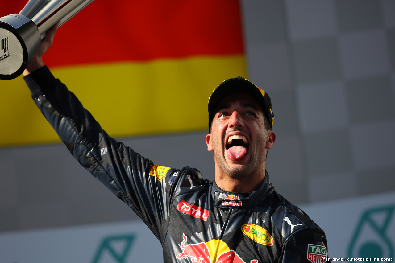 GP MALESIA, 02.10.2016 - Gara, Daniel Ricciardo (AUS) Red Bull Racing RB12 vincitore