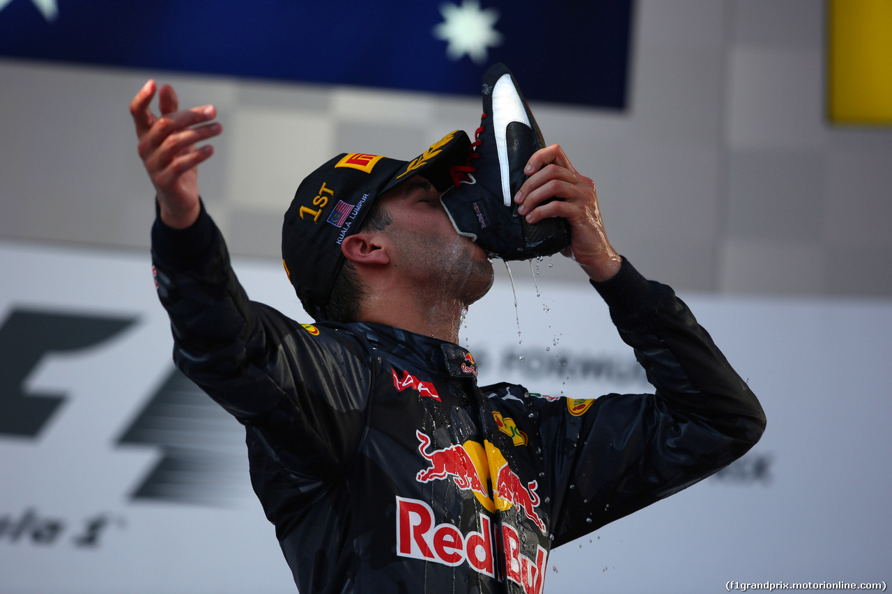 GP MALESIA, 02.10.2016 - Gara, Daniel Ricciardo (AUS) Red Bull Racing RB12 vincitore