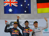 GP MALESIA, 02.10.2016 - Gara, secondo Max Verstappen (NED) Red Bull Racing RB12, Daniel Ricciardo (AUS) Red Bull Racing RB12 vincitore e terzo Nico Rosberg (GER) Mercedes AMG F1 W07 Hybrid