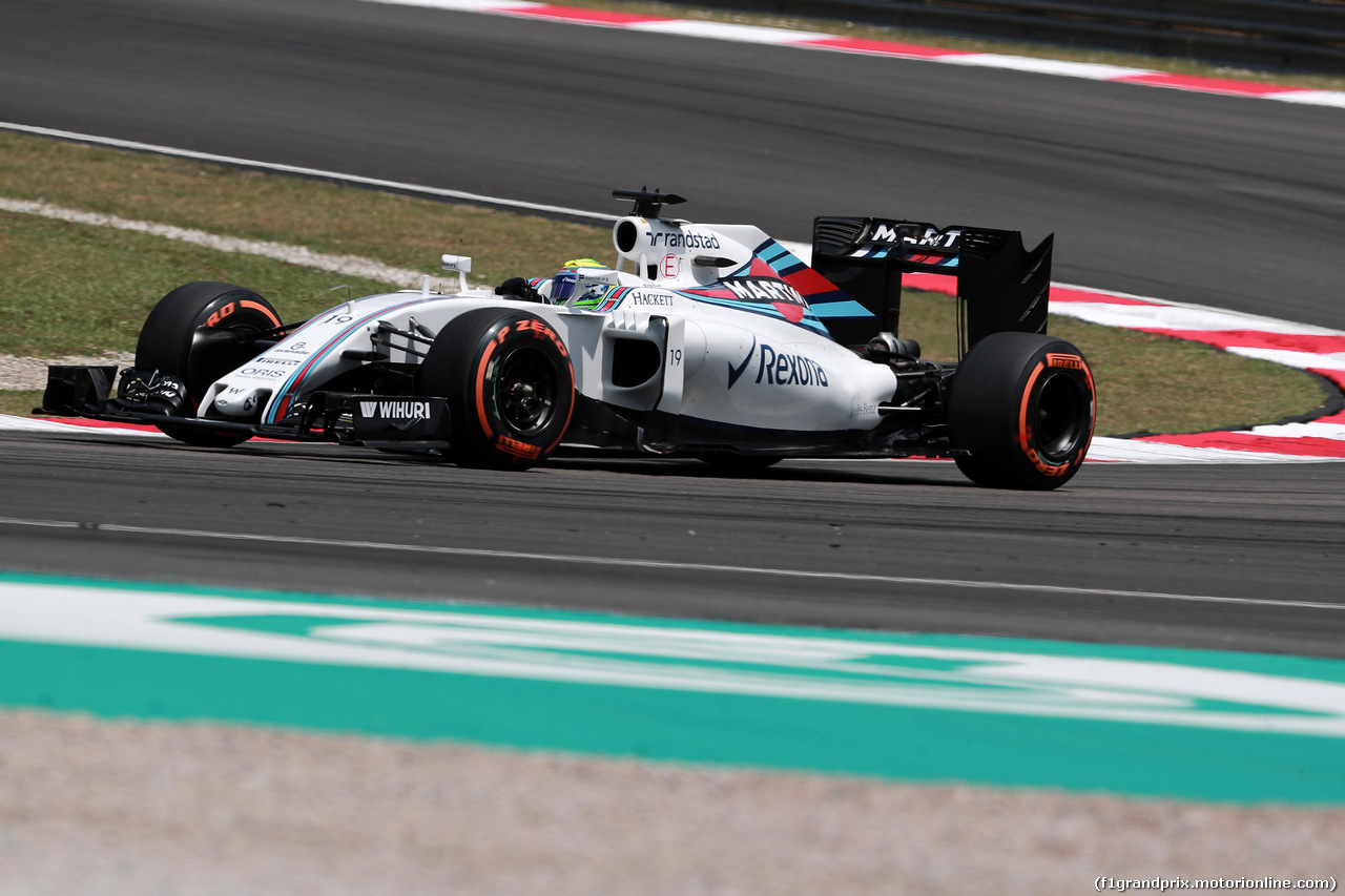 GP MALESIA, 30.09.2016 - Prove Libere 2, Felipe Massa (BRA) Williams FW38