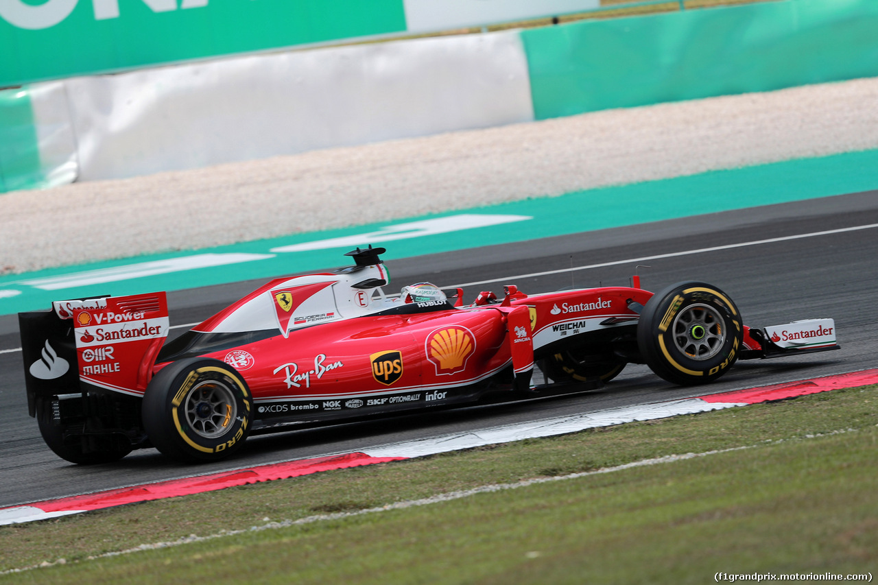 GP MALESIA, 30.09.2016 - Prove Libere 2, Sebastian Vettel (GER) Ferrari SF16-H