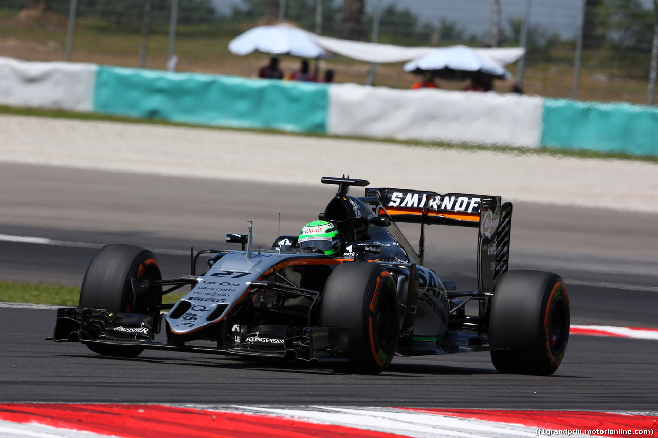 GP MALESIA, 30.09.2016 - Prove Libere 1, Nico Hulkenberg (GER) Sahara Force India F1 VJM09