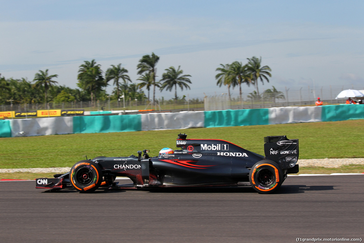GP MALESIA, 30.09.2016 - Prove Libere 1, Fernando Alonso (ESP) McLaren Honda MP4-31