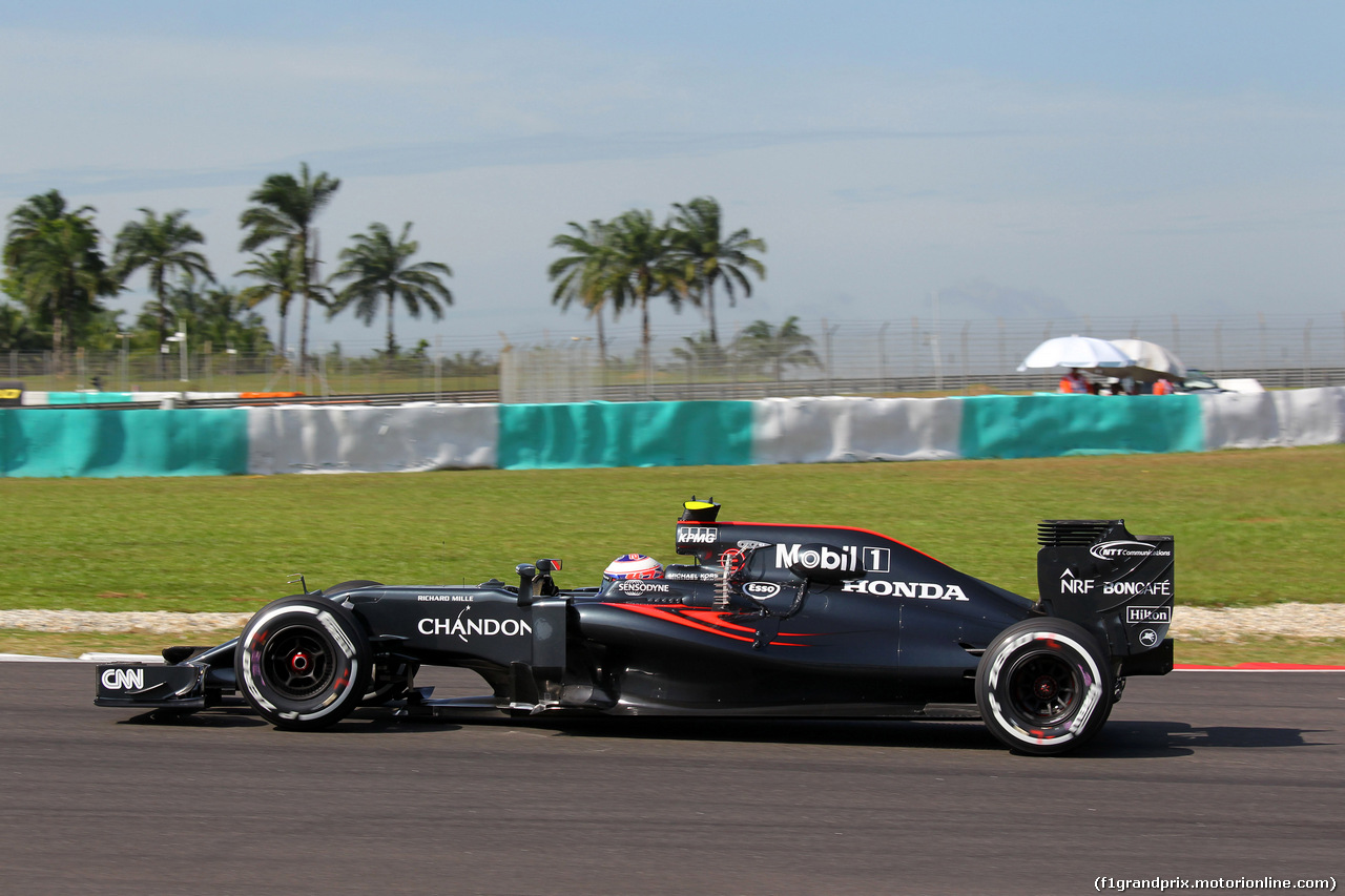 GP MALESIA, 30.09.2016 - Prove Libere 1, Jenson Button (GBR)  McLaren Honda MP4-31