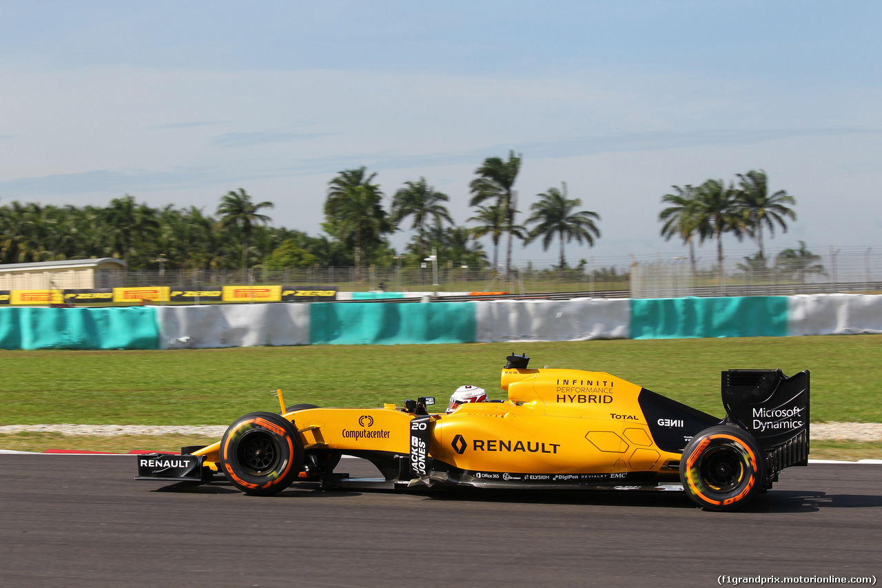 GP MALESIA, 30.09.2016 - Prove Libere 1, Kevin Magnussen (DEN) Renault Sport F1 Team RS16