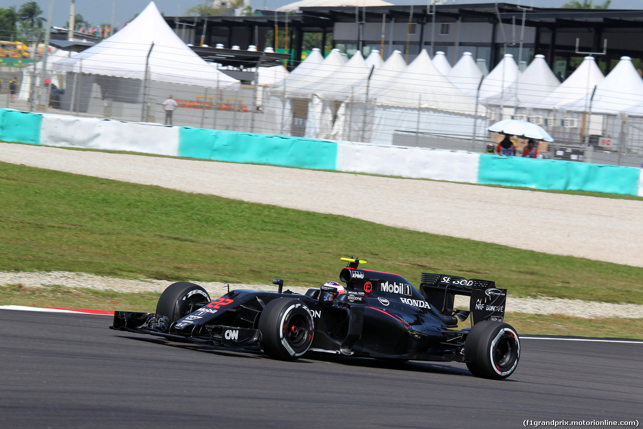 GP MALESIA, 30.09.2016 - Prove Libere 1, Jenson Button (GBR)  McLaren Honda MP4-31