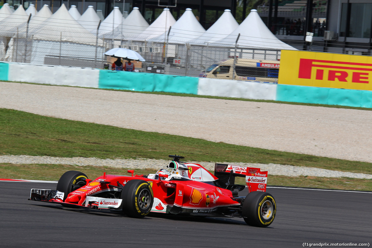 GP MALESIA, 30.09.2016 - Prove Libere 1, Sebastian Vettel (GER) Ferrari SF16-H