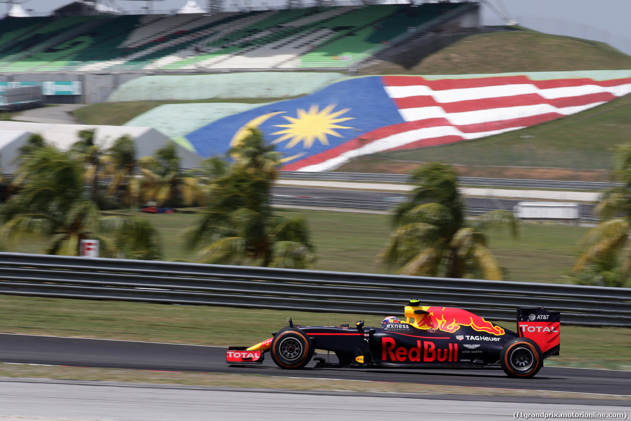 GP MALESIA, 30.09.2016 - Prove Libere 1, Max Verstappen (NED) Red Bull Racing RB12