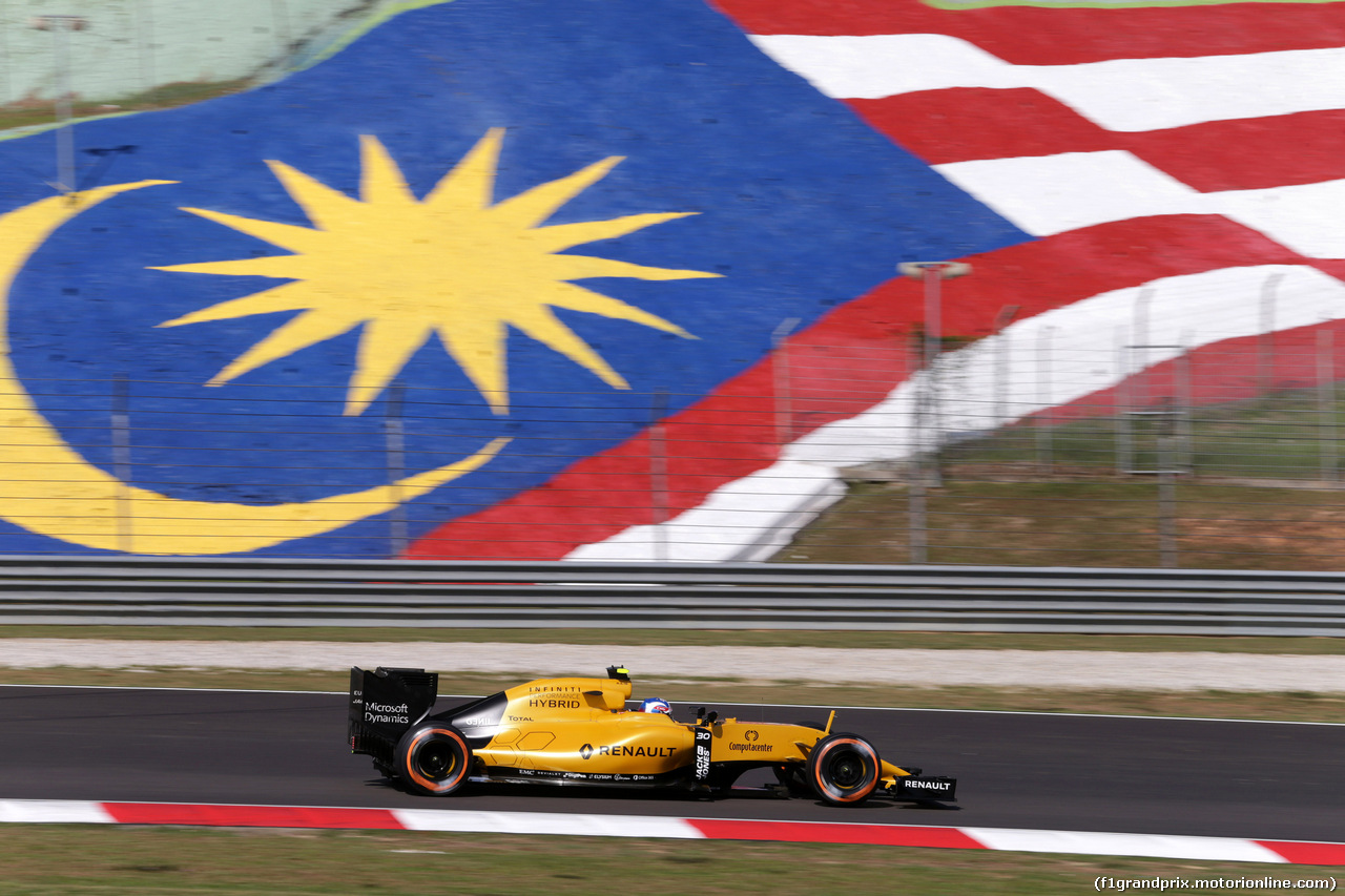 GP MALESIA, 30.09.2016 - Prove Libere 1, Jolyon Palmer (GBR) Renault Sport F1 Team RS16