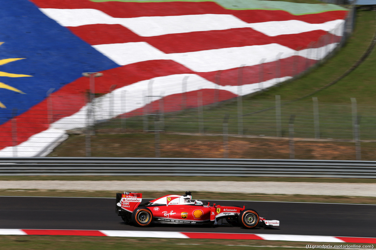 GP MALESIA, 30.09.2016 - Prove Libere 1, Sebastian Vettel (GER) Ferrari SF16-H