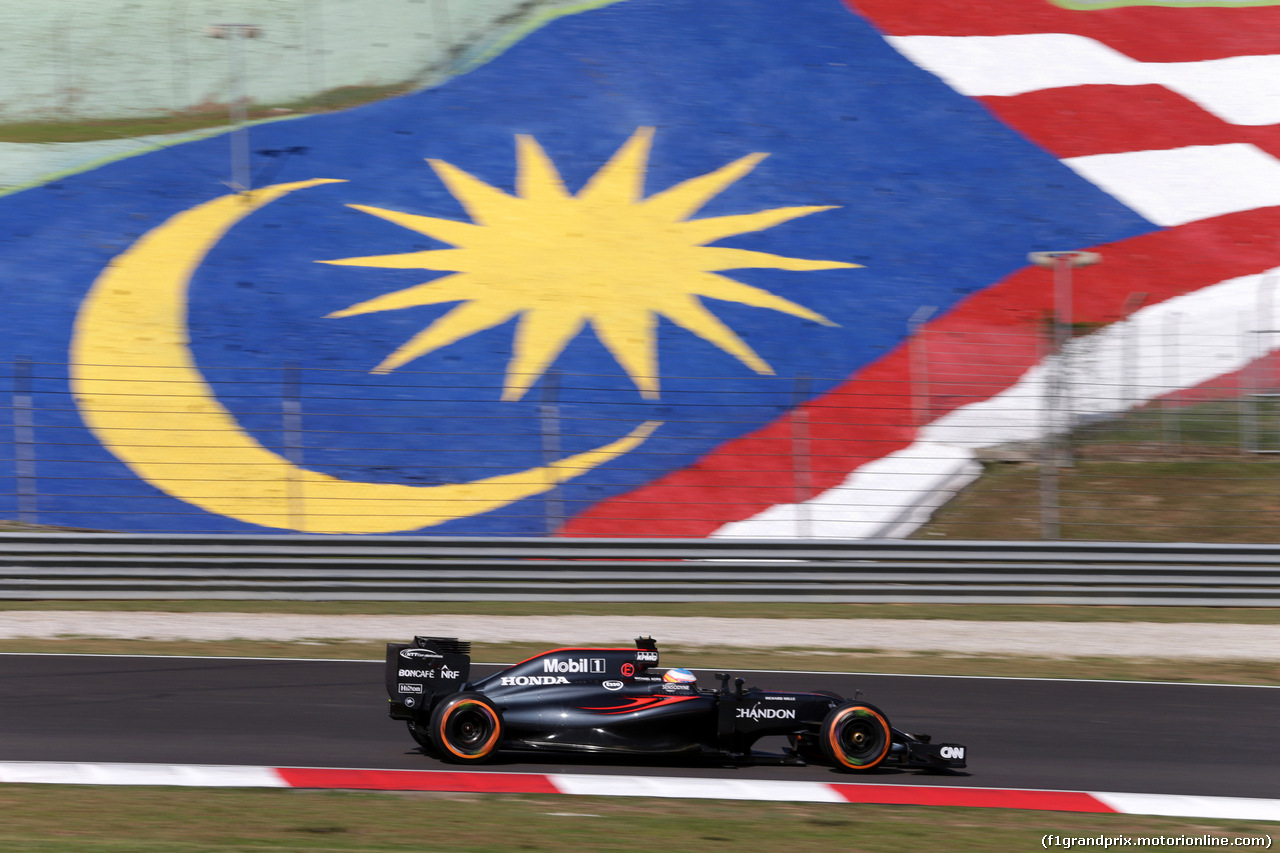 GP MALESIA, 30.09.2016 - Prove Libere 1, Fernando Alonso (ESP) McLaren Honda MP4-31