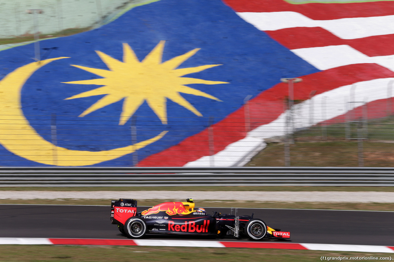 GP MALESIA, 30.09.2016 - Prove Libere 1, Max Verstappen (NED) Red Bull Racing RB12
