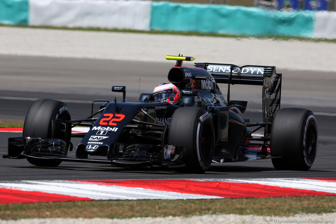GP MALESIA, 30.09.2016 - Prove Libere 1, Jenson Button (GBR)  McLaren Honda MP4-31