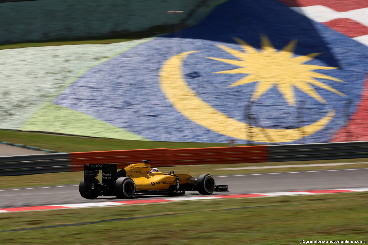 GP MALESIA, 30.09.2016 - Prove Libere 2, Kevin Magnussen (DEN) Renault Sport F1 Team RS16