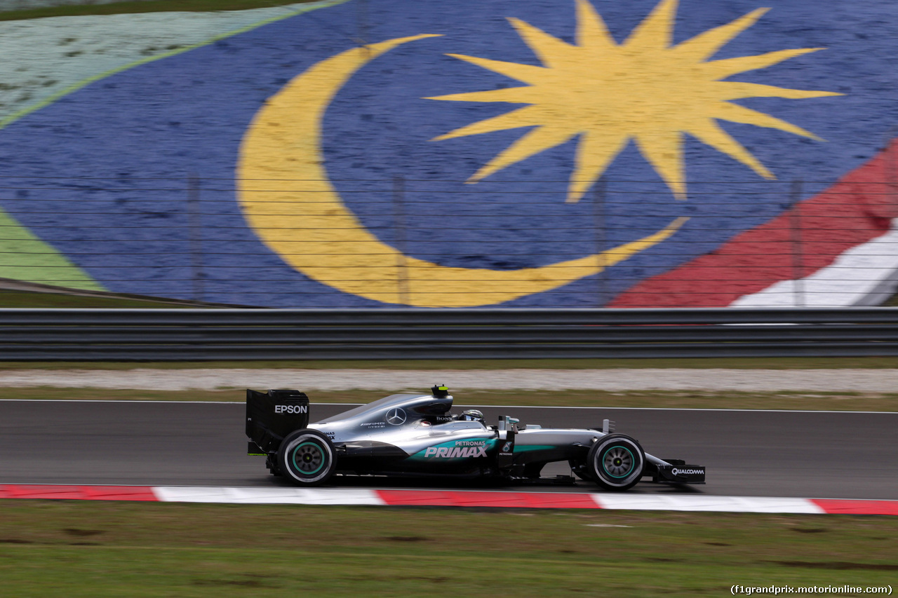 GP MALESIA, 30.09.2016 - Prove Libere 2, Nico Rosberg (GER) Mercedes AMG F1 W07 Hybrid