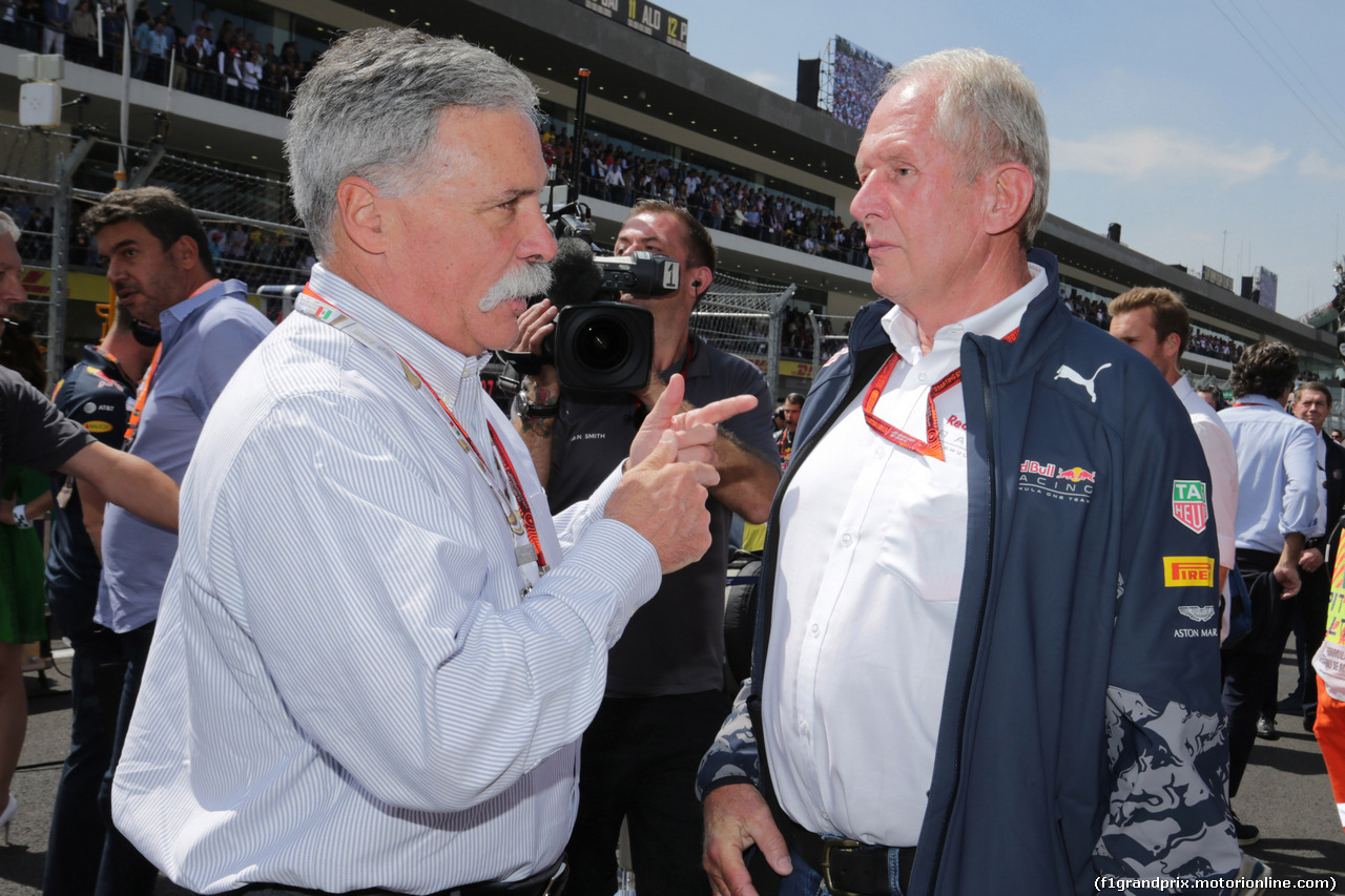 GP MESSICO, 30.10.2016 - Gara, Chase Carey (USA) Formula One Group Chairman e Helmut Marko (AUT), Red Bull Racing, Red Bull Advisor