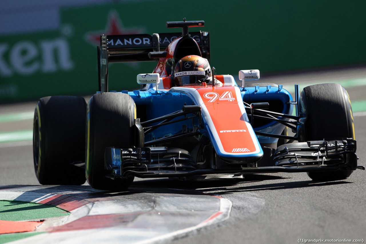 GP MESSICO, 29.10.2016 - Prove Libere 3, Pascal Wehrlein (GER) Manor Racing MRT05