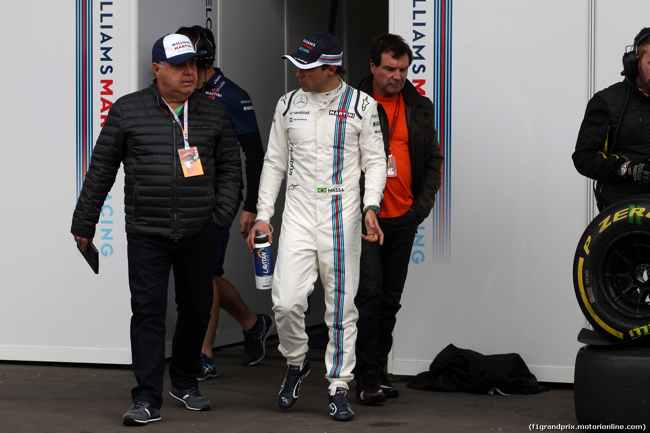 GP MESSICO, 28.10.2016 - Prove Libere 1, Felipe Massa (BRA) Williams FW38 e his father Luis Antonio Massa (BRA)