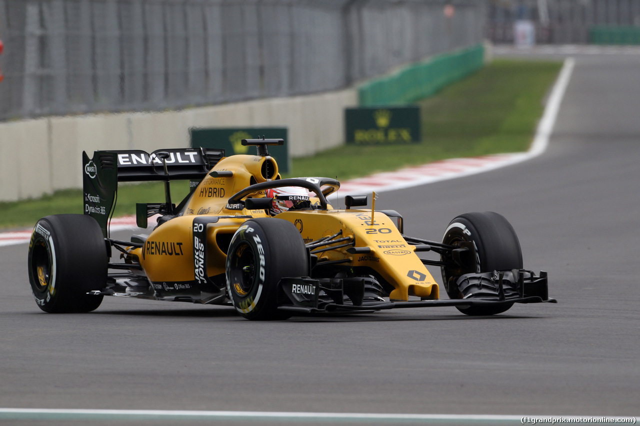 GP MESSICO, 28.10.2016 - Prove Libere 1, Kevin Magnussen (DEN) Renault Sport F1 Team RS16  with the Halo cockpit cover
