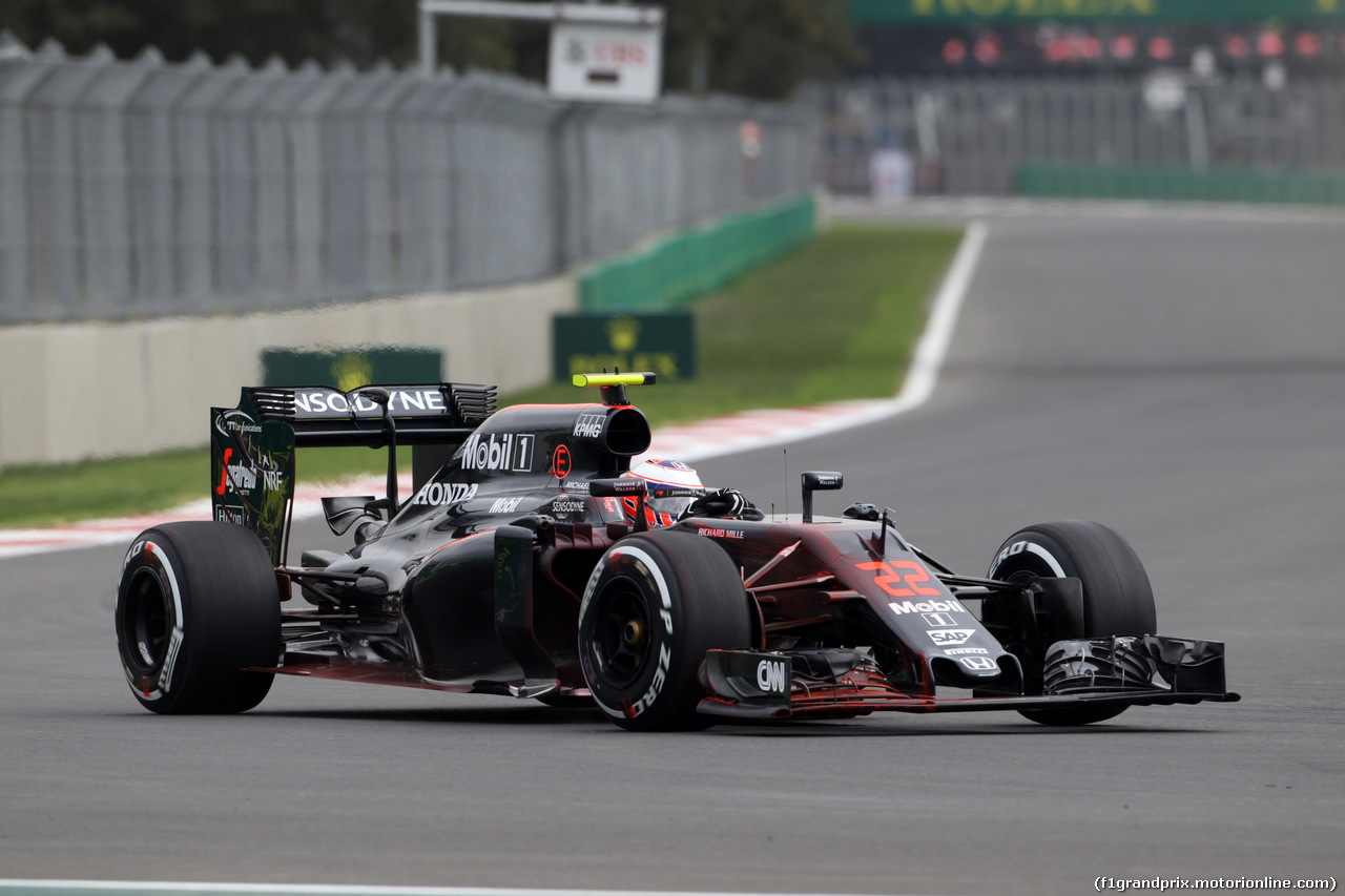 GP MESSICO, 28.10.2016 - Prove Libere 1, Jenson Button (GBR)  McLaren Honda MP4-31
