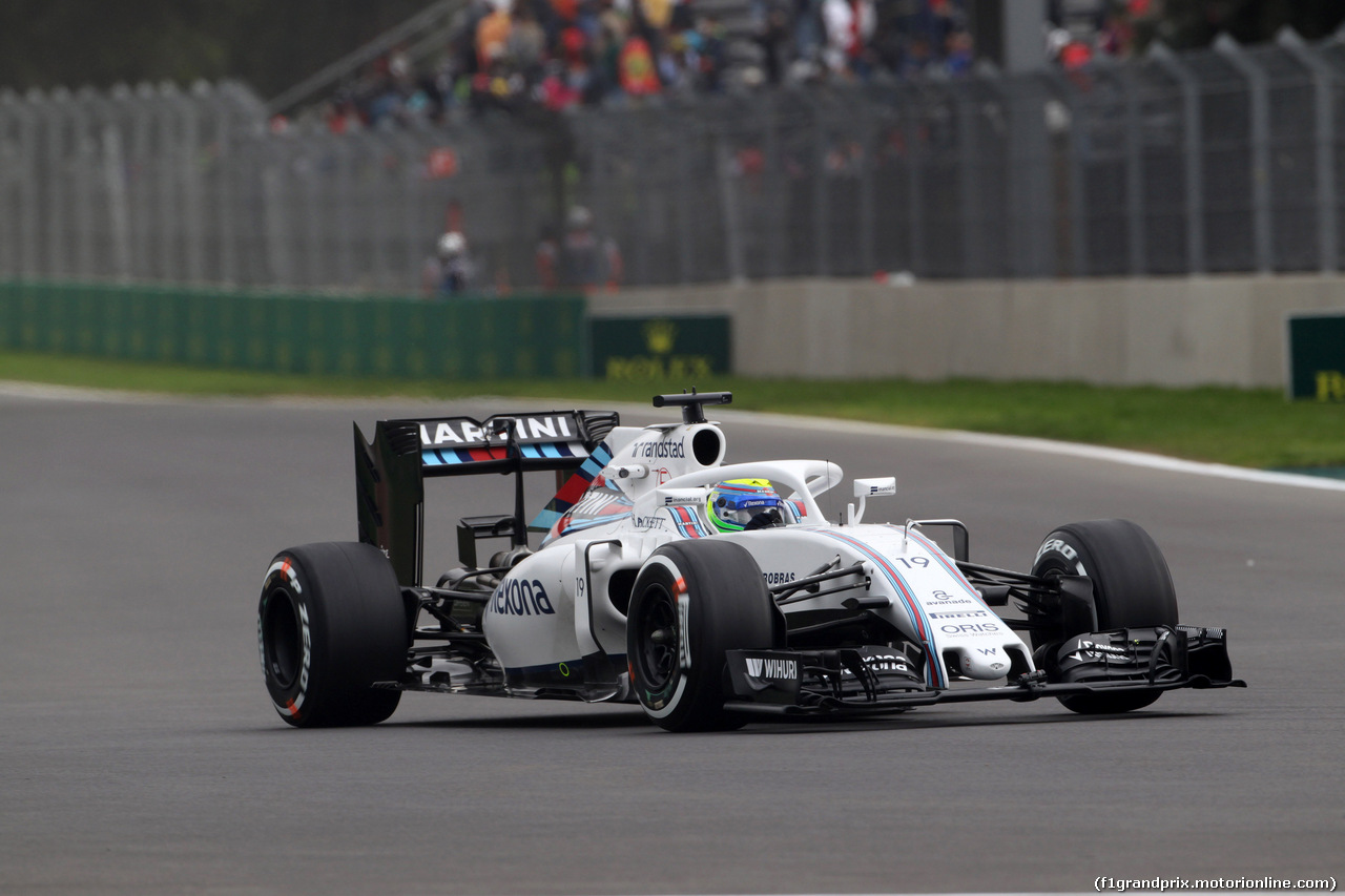 GP MESSICO, 28.10.2016 - Prove Libere 1, Felipe Massa (BRA) Williams FW38 with Halo cockpit cover