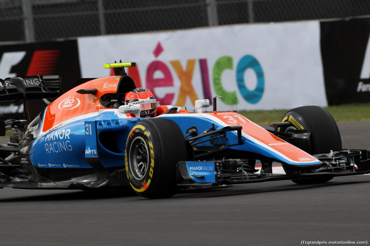 GP MESSICO, 28.10.2016 - Prove Libere 1, Esteban Ocon (FRA) Manor Racing MRT05