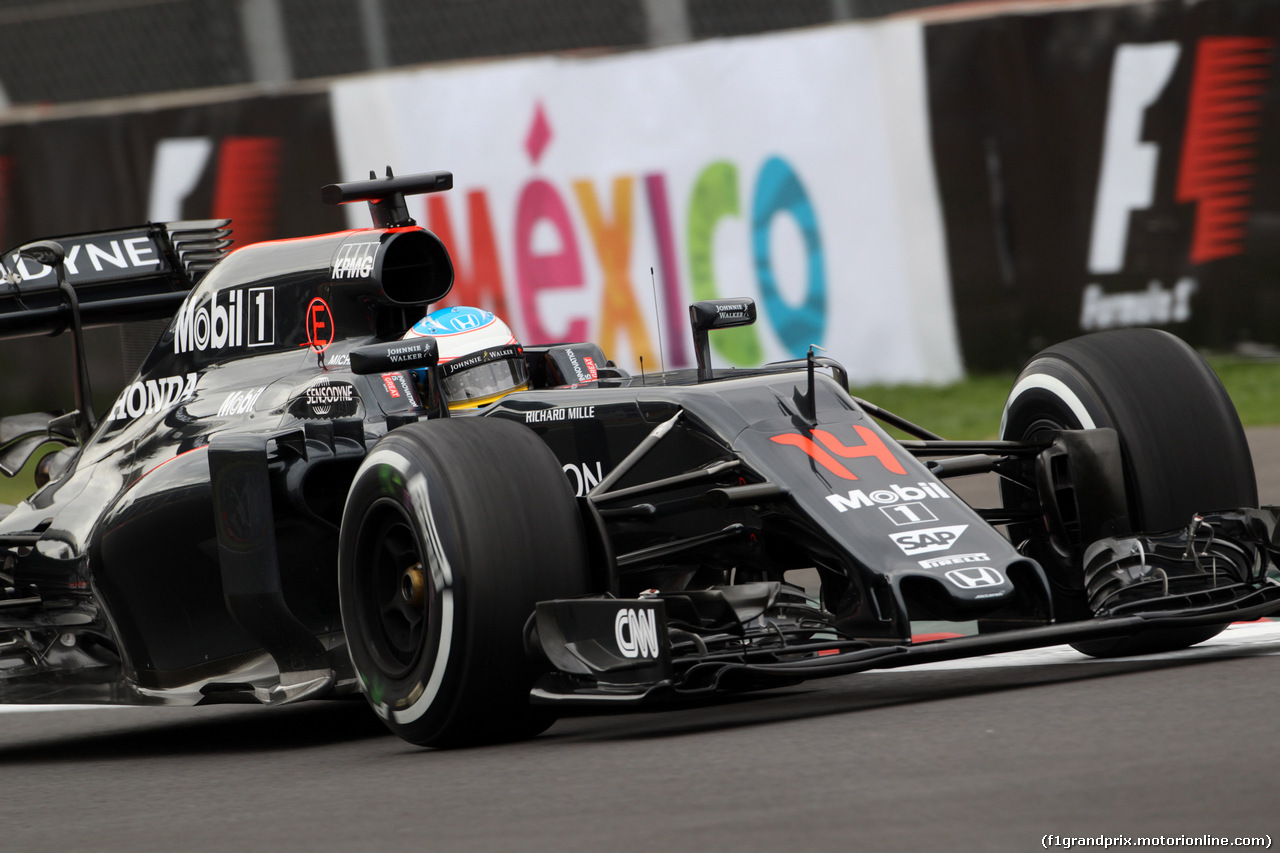 GP MESSICO, 28.10.2016 - Prove Libere 1, Fernando Alonso (ESP) McLaren Honda MP4-31
