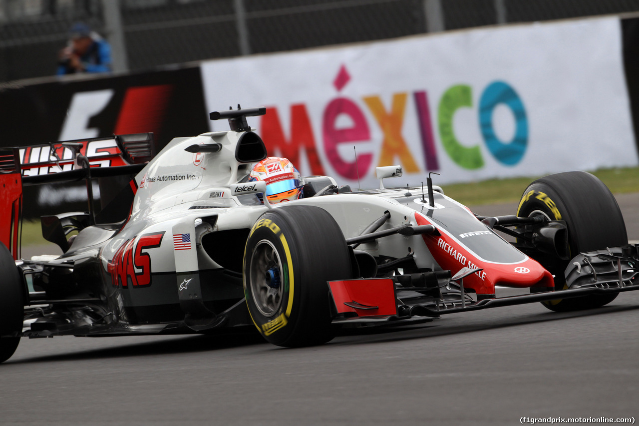 GP MESSICO, 28.10.2016 - Prove Libere 1, Romain Grosjean (FRA) Haas F1 Team VF-16