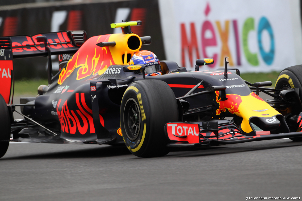 GP MESSICO, 28.10.2016 - Prove Libere 1, Max Verstappen (NED) Red Bull Racing RB12