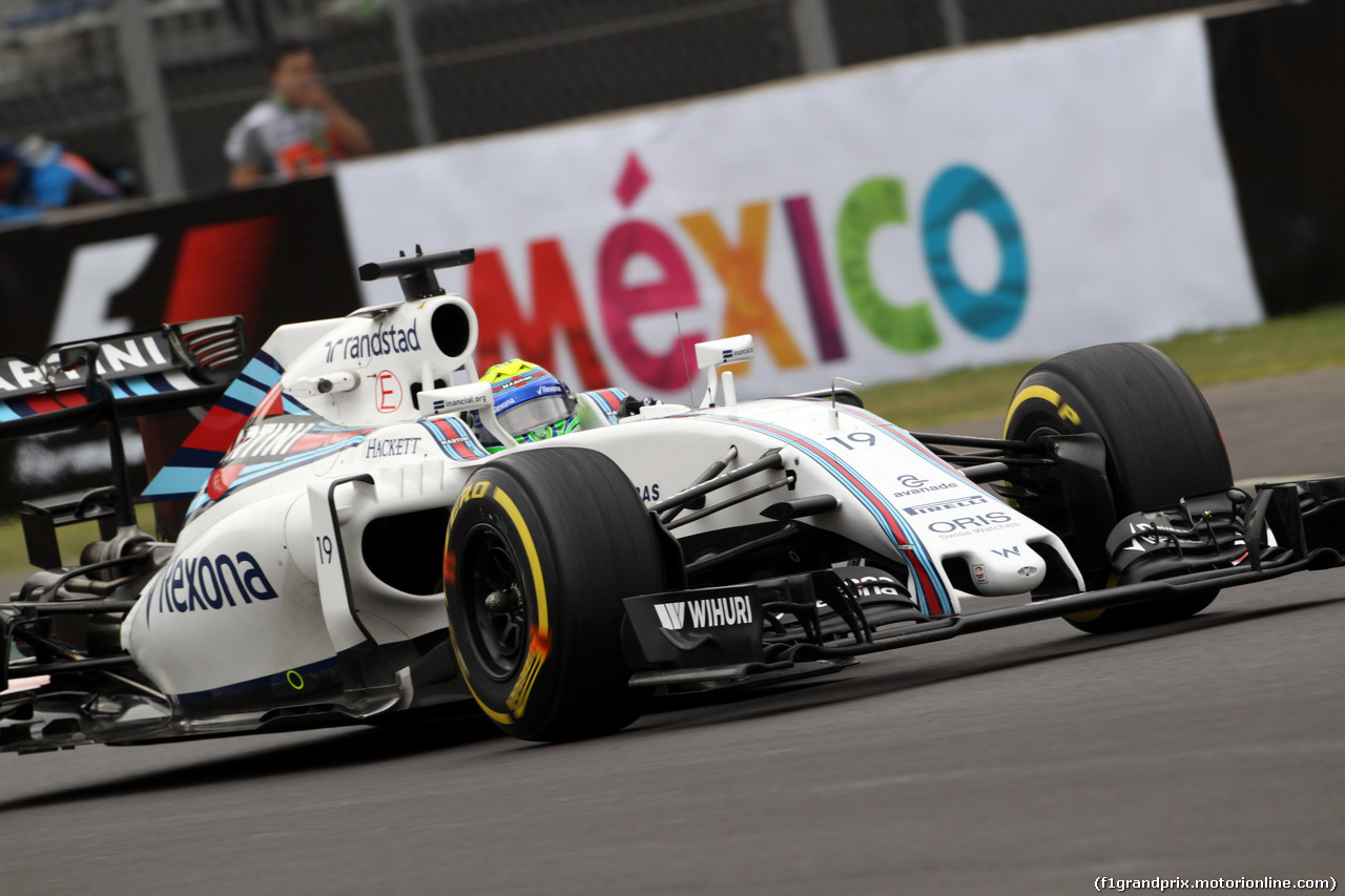 GP MESSICO, 28.10.2016 - Prove Libere 1, Felipe Massa (BRA) Williams FW38