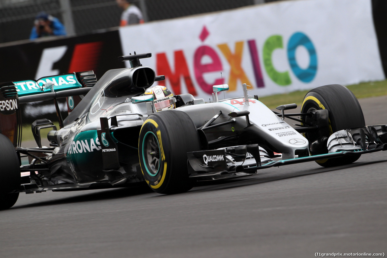 GP MESSICO, 28.10.2016 - Prove Libere 1, Lewis Hamilton (GBR) Mercedes AMG F1 W07 Hybrid