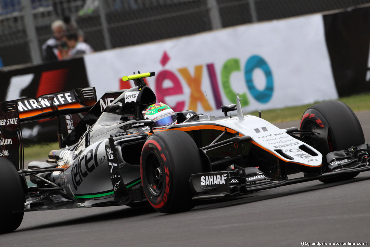GP MESSICO, 28.10.2016 - Prove Libere 1, Sergio Perez (MEX) Sahara Force India F1 VJM09