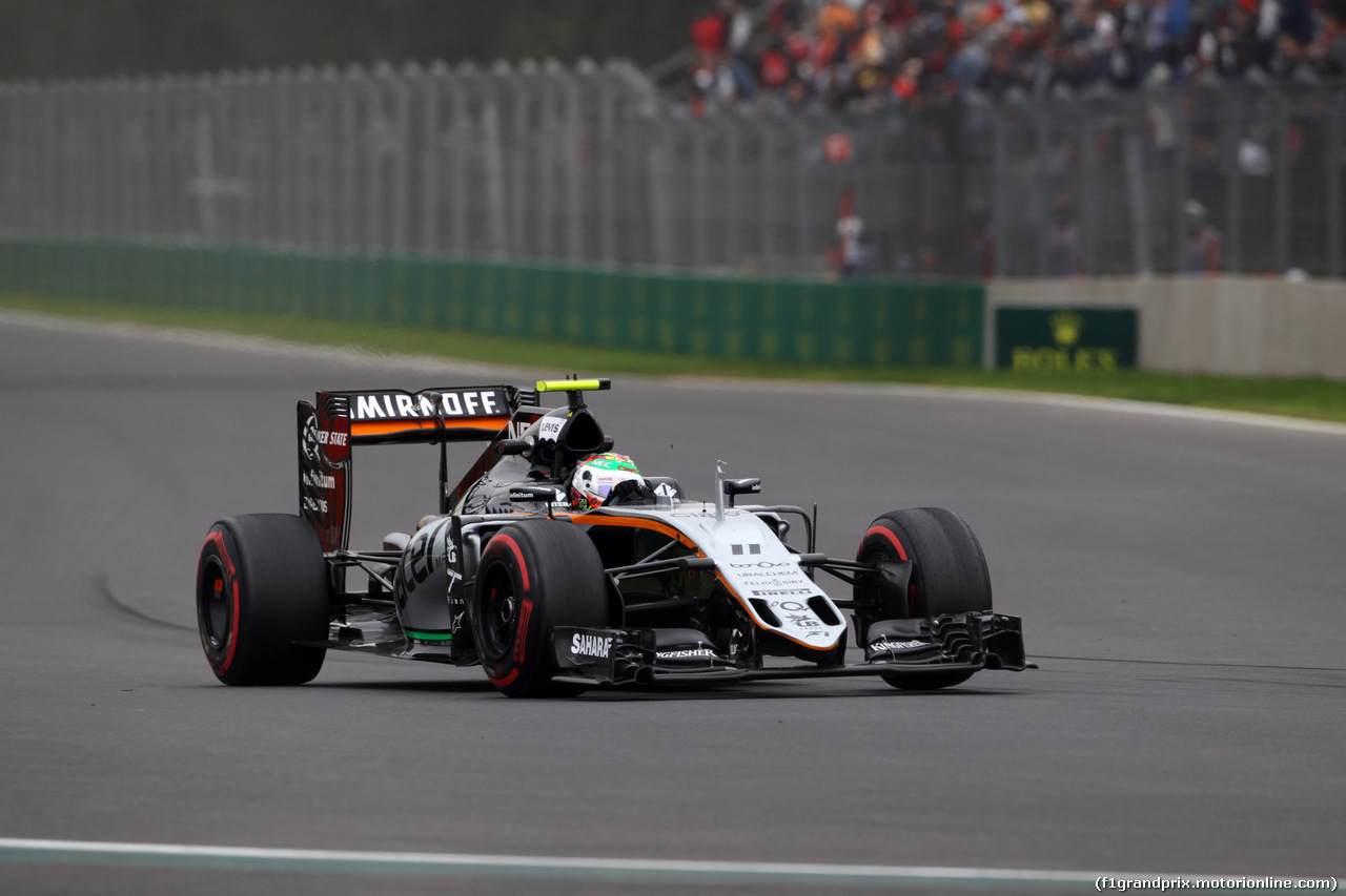 GP MESSICO, 28.10.2016 - Prove Libere 1, Sergio Perez (MEX) Sahara Force India F1 VJM09
