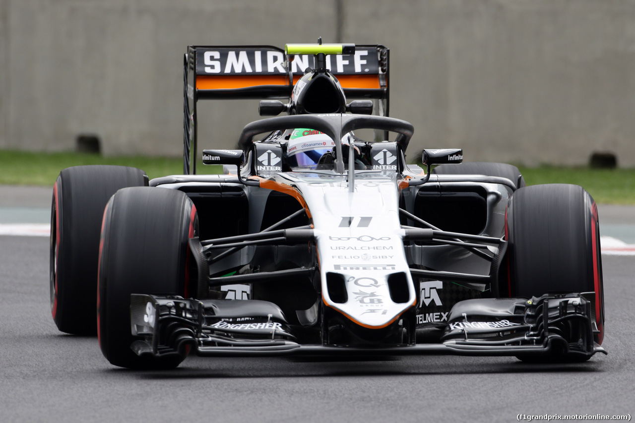 GP MESSICO, 28.10.2016 - Prove Libere 1, Sergio Perez (MEX) Sahara Force India F1 VJM09 with Halo cockpit cover