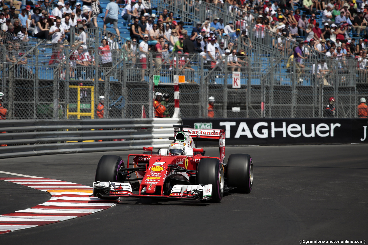 GP MONACO, 28.05.2016 - Prove Libere 3, Sebastian Vettel (GER) Ferrari SF16-H