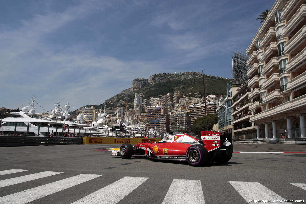 GP MONACO, 28.05.2016 - Prove Libere 3, Sebastian Vettel (GER) Ferrari SF16-H