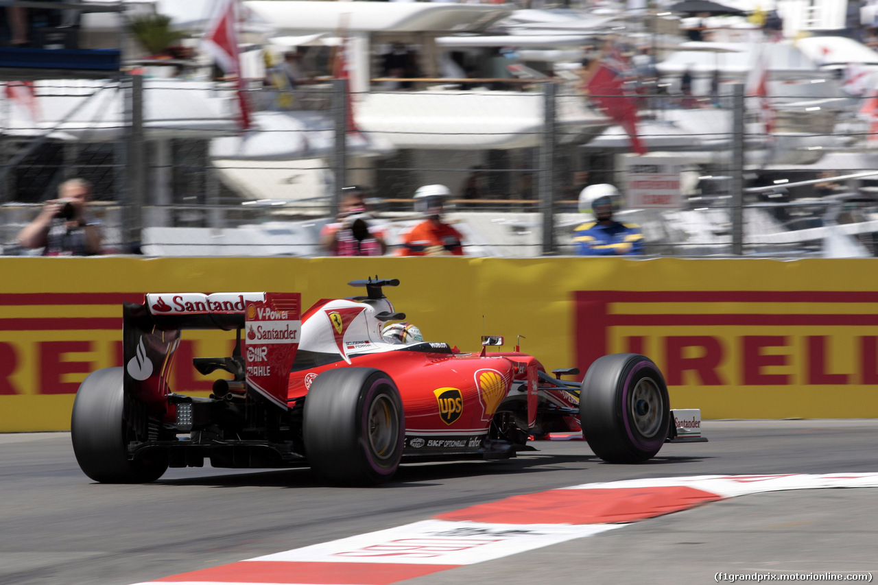 GP MONACO, 28.05.2016 - Prove Libere 3, Sebastian Vettel (GER) Ferrari SF16-H