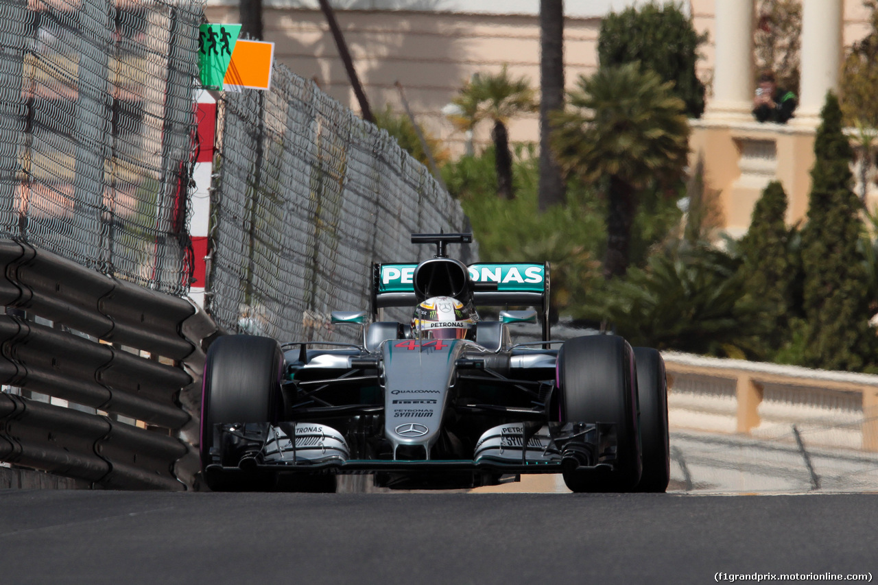 GP MONACO, 28.05.2016 - Prove Libere 3, Lewis Hamilton (GBR) Mercedes AMG F1 W07 Hybrid