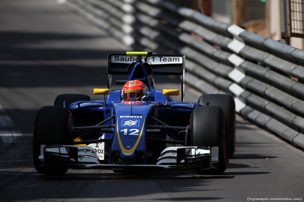 GP MONACO, 28.05.2016 - Prove Libere 3, Felipe Nasr (BRA) Sauber C34