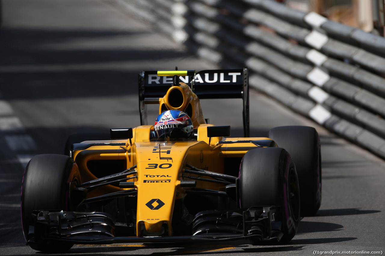 GP MONACO, 28.05.2016 - Prove Libere 3, Jolyon Palmer (GBR) Renault Sport F1 Team RS16