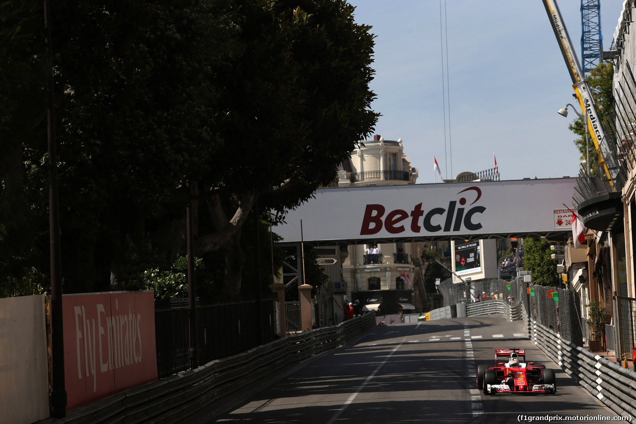 GP MONACO, 28.05.2016 - Prove Libere 3, Sebastian Vettel (GER) Ferrari SF16-H