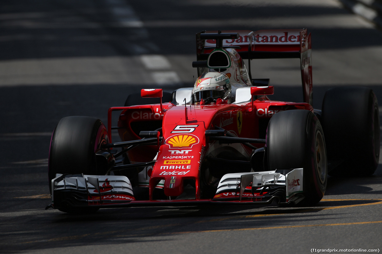 GP MONACO, 28.05.2016 - Prove Libere 3, Sebastian Vettel (GER) Ferrari SF16-H